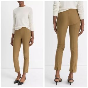 Vince Italian Cotton Blend Stitch Front Seam Leggings "Oak Wood" Women's Medium